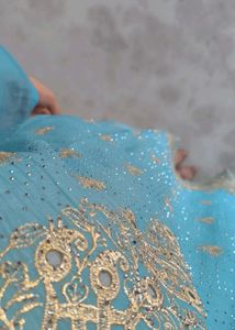 sky Blue kamiz duppta trouser sets