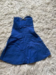 Royal Blue Strapless Fit &amp; Flare Dress