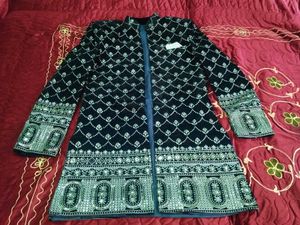 Elegant embroidered indo-western sherwani