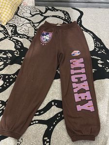 Mickey Mouse Brown Sweatpants 9 to 10 year kid 👧