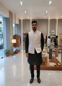Heavy Shining Silver Men's Jacket/Kurta Koti
