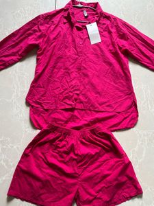 pure cotton Hot Pink Co-ord Set