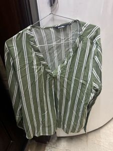 Striped V-Neck Top