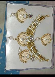 combo ko 3 Elegant Gold Necklace and Earring Set