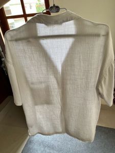 Original Zara White Half Sleeve Shirt