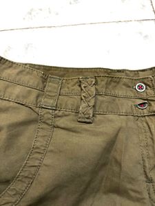 Khaki Cargo Skirt