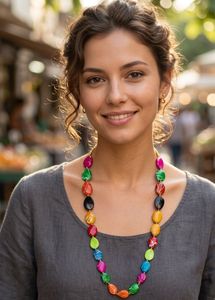 Bohemian Multi-Color Beaded Necklace