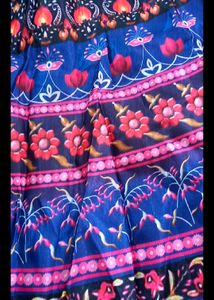 cotton satin Floral Ethnic Skirt