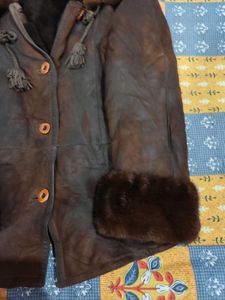 Vintage Brown Fur Lined Jacket