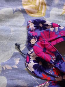 Tokyo Talkies violet Floral Halter Neck Top 🎀 Tie