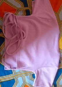 Lilac Wrap Style Top