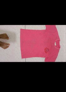 Pink Smiley Graphic Tee