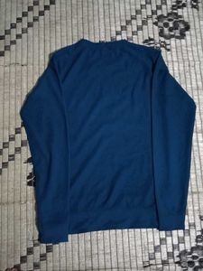 Blue Graphic Print Sweatshirt
