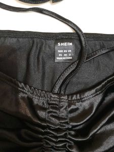 Satin Ruched Halter Top