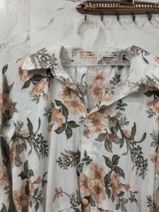 Floral Print Long Sleeve Midi Dress