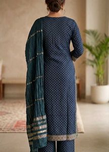 Bottle green beautiful Kurta Set with Dupatta