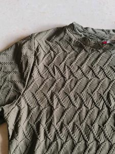 Textured Olive Green Top