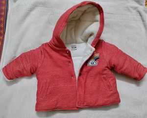 Newborn Coral Red Hoodie