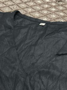 Classic Black Cotton Kurta