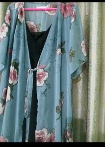Floral Print Duster Dress