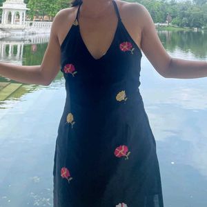 Floral Halter neck short kurti