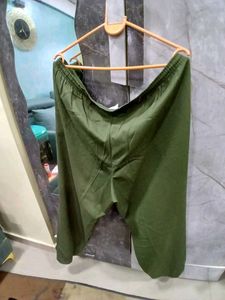 Olive Green Lounge Shorts With Pocket