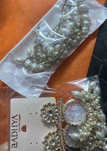 Elegant earrings with hair Accessory
