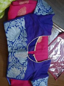 Elegant Pink Saree with Blouse