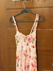 Pink Floral Maxi Dress