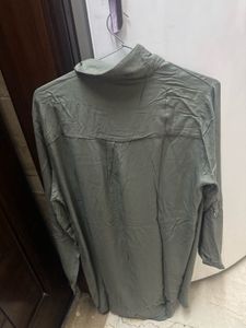 Stylish Khaki Oversized Shirt with belt