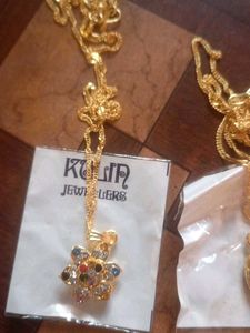 Elegant Gold Plated Pendants with Stones