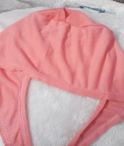 Sedra Women's Cotton Solid Underscarf Peach  Cap H