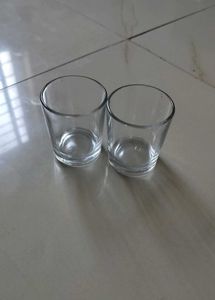 Set of Two Glass Shot Glasses