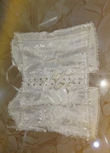 White Jacquard Corset Top