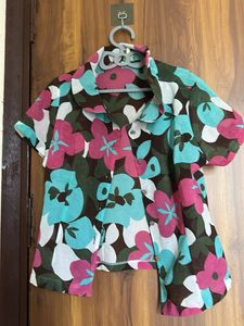 Vibrant Floral Print Shirt