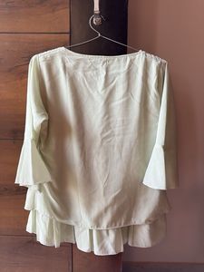 Stylish Light Green tunic top with Lace Detail