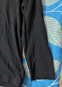 Black Polo Neck Rough Top