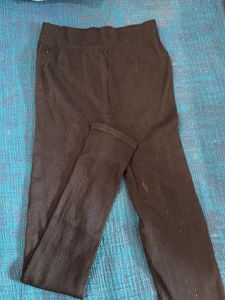 Black Ribbed Leggings