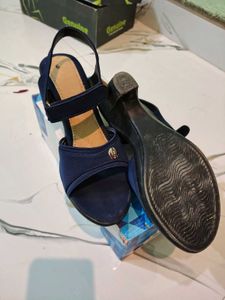 Stylish Navy Blue Wedge Sandals
