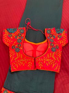 Embroidered Saree with Blouse