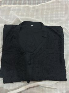 Black Embroidered Kurta