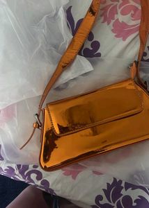 Shiny Orange Shoulder Bag
