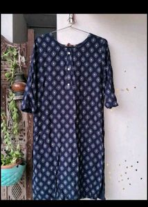 Red Kurta Set with Unique Print