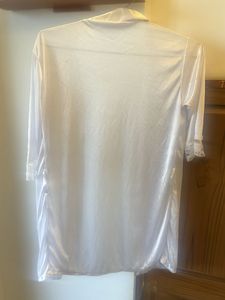 Elegant White Satin Robe