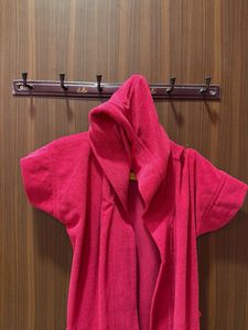 Cozy Pink Hooded Robe