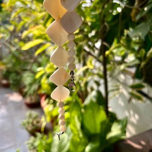 Diamond Shaped Polished Shell Necklace From Goa