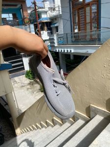 Light Grey Mesh Sneakers