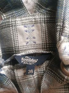 Plaid Cold Shoulder Dress