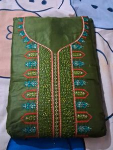 Unstiched Embroidered Kurta Set