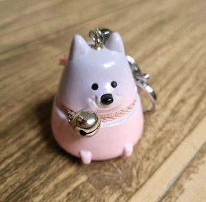 Cute Dog Keychain with Bell